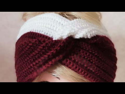 Видео: Повязка - чалма на голову с перехлестом 