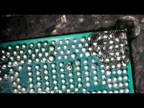 Видео: Пайка QFN, реболл EMMC и BGA процессоров. Восстановление шлейфа. Удаление компаунда Lenovo. Нарезка.