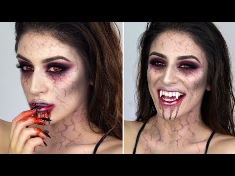 Видео: Урок вампира | Простой (почти) макияж на Хэллоуин