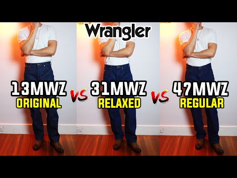 Видео: Какие джинсы ковбойского кроя лучше? | Wrangler 13MWZ vs 31MWZ vs 47MWZ