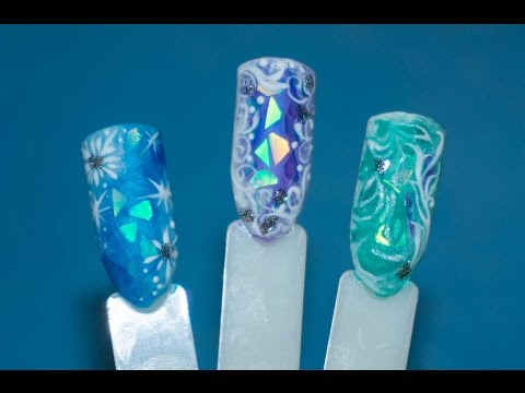 Видео: Зимний дизайн ногтей БИТОЕ СТЕКЛО 💅💧