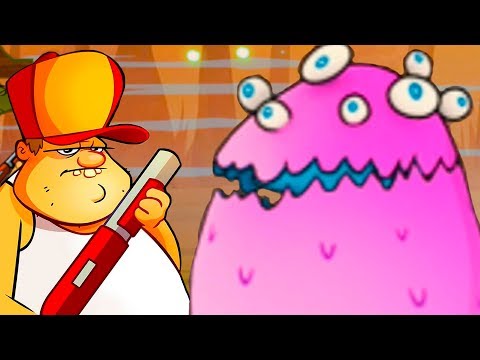 Видео: РОЗОВЫЙ ПРИШЕЛЕЦ в БОЛОТНОЙ Атаке #7 Swamp Attack - Слизняк монстр в гостях у Кида