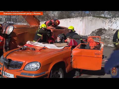 Видео: Соревнования ГКУ «ПСЦ» по ликвидации ДТП