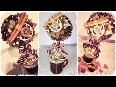 Видео: Экзотическое КОФЕЙНОЕ ДЕРЕВО в керамической чашке! Заливка гипсом без трещин, распушивание бечевки