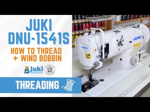 Видео: Как заправить нить и намотать шпульку на Juki 1541S