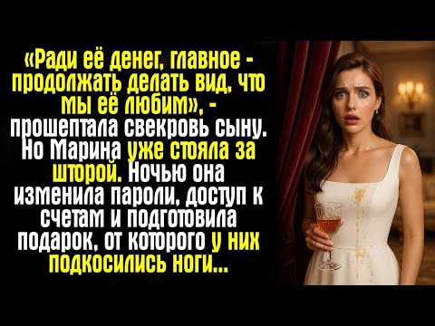 Видео: «Ради её денег, главное — продолжать делать вид, что мы её любим», — прошептала свекровь сыну. Но...