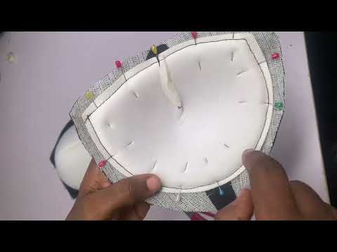 Видео: Как обтянуть чашечку бюстгальтера тканью и подкладкой. Простой способ