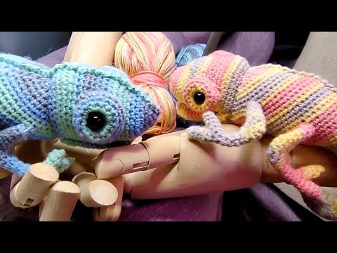 Видео: Хамелеон крючком .Подробный мастер-класс