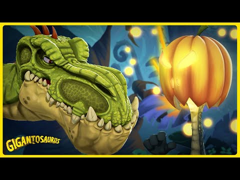 Видео: Жуткие динозаврские приключения! 🎃 Сможет ли Гиганто сбежать в Хэллоуинскую ночь? | Гигантозавром