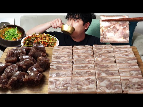 Видео: Мясо свиной головы! Прессованное мясо🐷 MUKBANG REALSOUND ASMR EATINGSHOW