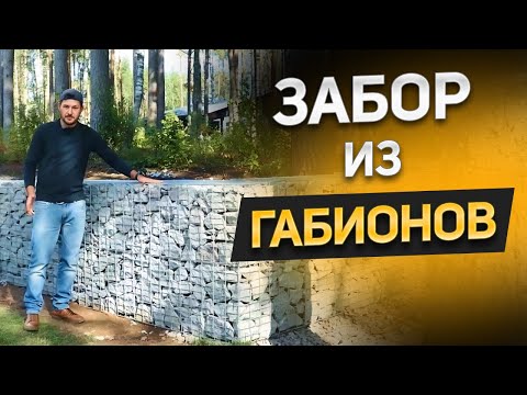 Видео: Забор из габионов - расскажу про фундамент, технологию сборки, сетку для забора и камень