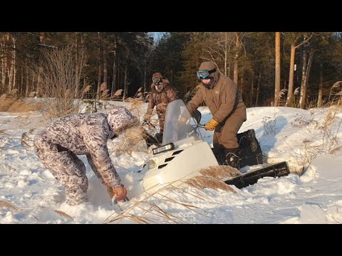 Видео: Снегоходе Буран 28 сил.