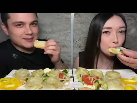 Видео: МУКБАНГ манты 👍 Азат рядом 🍀