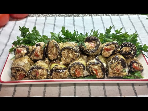 Видео: Баклажанові рулетики зі смачною начинкою 