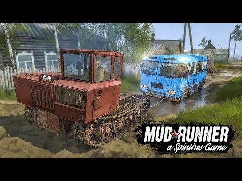 Видео: АВТОБУС С РАБОЧИМИ В ТОТ ДЕНЬ ТАК И НЕ ДОЕХАЛ! SpinTires: Mudrunner