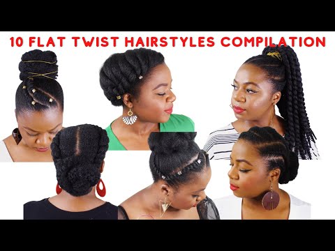 Видео: 10 быстрых причесок с плоскими жгутами | Подборка причесок с плоскими жгутами | Прически из натур...