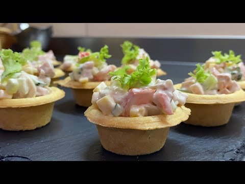 Видео: Смачний салат в тарталетках рецепт/ Вкусный салат в тарталетка рецепт