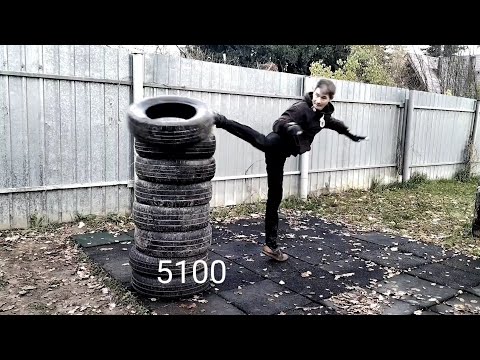 Видео: Супер-упражнение на развитие скорости серий ударов ногами. День 51.