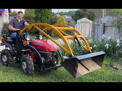 Видео: МиниМТЗ c КУН или ковшом.Погрузочное оборудование ОП152.