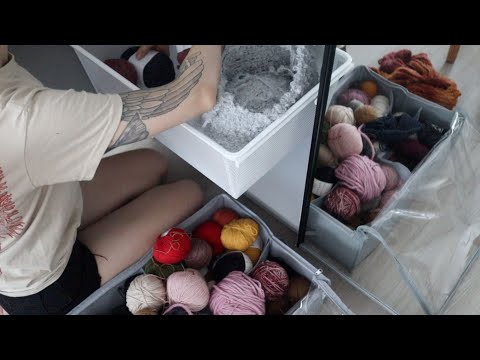 Видео: мой шкаф с пряжей
