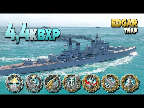 Видео: Крейсер Эдгар: Это быстро обострилось на карте Trap - World of Warships
