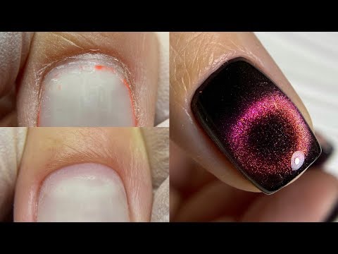 Видео: СЛОЖНАЯ КУТИКУЛА😱Нет кармана, мягкая пластина у кутикулы,склейки кутикулы. Круглый блик кошками.