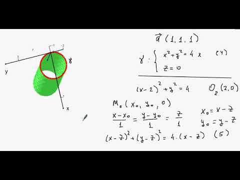 Видео: 553. Уравнение цилиндрической поверхности.