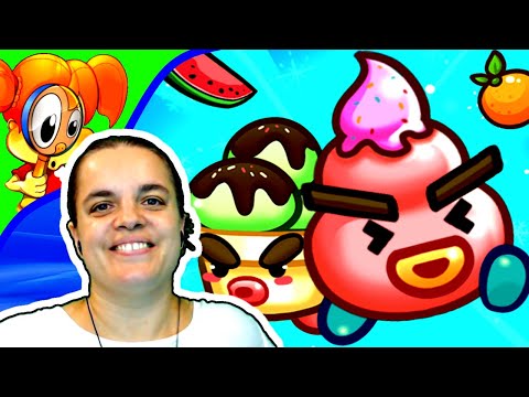 Видео: Болтушка гоняется за фруктами для мороженого! Игра Плохое мороженое