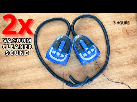 Видео: Звук пылесоса x 2 | 3 часа | Черный экран | Белый шум для сна