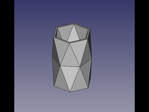 Видео: FreeCad Ваза из треугольников