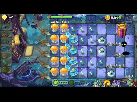Видео: Растения против зомби 2 : прохождение Dark Ages Миссия 11 + Piñata