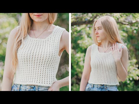 Видео: Летняя МАЙКА крючком 🌼 | Мастер-класс для начинающих