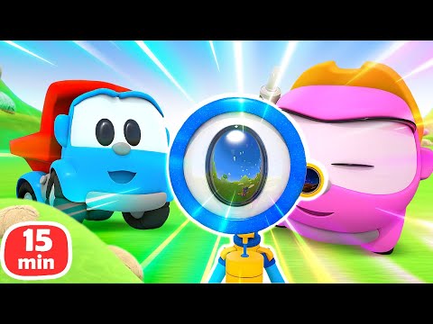 Видео: Мультики про машинки для детей — Грузовичок Лева собирает телескоп и строит маяк