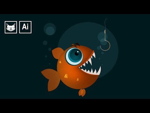 Видео: Уроки Adobe Illustrator. Рисуем рыбку.