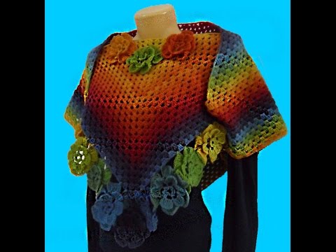 Видео: Пончо- жилет из Кауни.  Poncho- vest Kaun. (В №6)