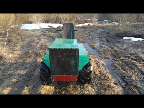 Видео: Гусеничный самодельный трактор обзор