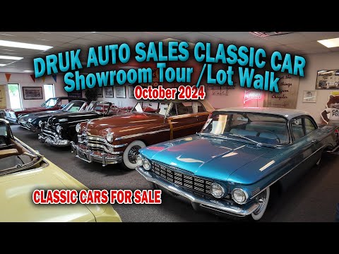 Видео: Lot Walk — Классические автомобили на продажу — Druk Auto Sales, Рэмси, Миннесота, октябрь 2024 г.