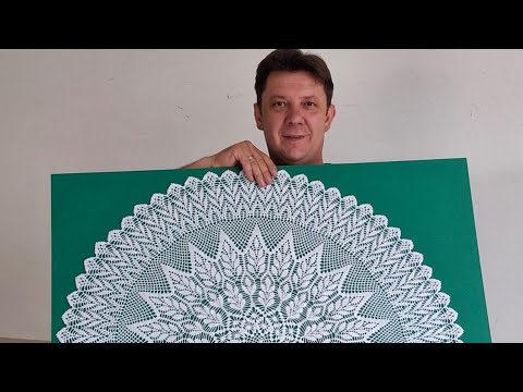 Видео: Скатерть крючком. Вторая часть.  #скатерть  #крючок  #пряжа