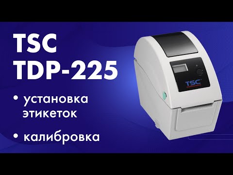 Видео: Принтер этикеток TSC TDP-225: установка этикеток, калибровка, печать системных данных