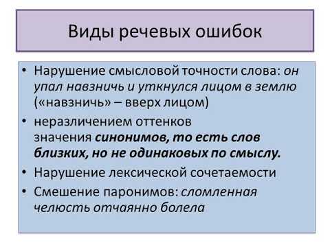 Видео: Лекция 7  Лексические нормы языка