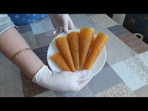 Видео: Манговая пастила с кунжутом.