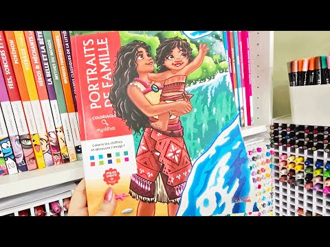 Видео: Раскраска Hachette Family Portraits | Первая раскрашенная картинка