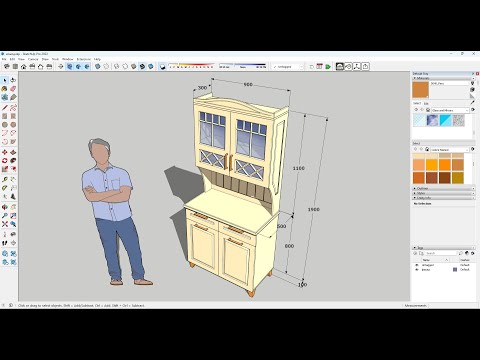 Видео: Design of a chest of drawers in sketchup. Дизайн создания комода в Скетчап.