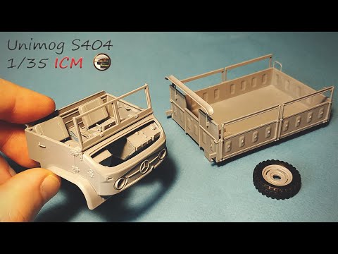 Видео: Легендарный ВЕЗДЕХОД в Работе - UNIMOG S404. Сборная модель от ICM в масштабе 1/35, часть 1