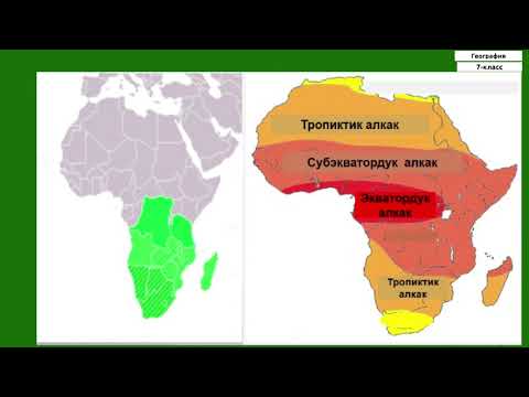 Видео: 7-класс | География | Африканын климаты жана ички суулары
