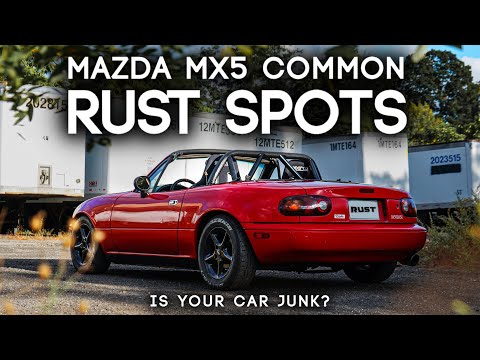 Видео: Mazda MX5 Miata: распространённые пятна ржавчины [Устраните, пока не стало слишком поздно]