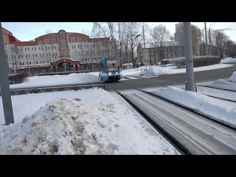 Видео: Томск, трамвай 1 - 71-619A №344