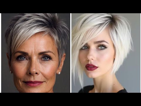 Видео: Последние 40 изображений коротких стрижек для женщин и удлиненного боба-пикси