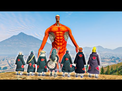 Видео: АКАЦУКИ ҮЛКЕН ТИТАНҒА ҚАРСЫ СОҒЫС АШТЫ (GTA V)