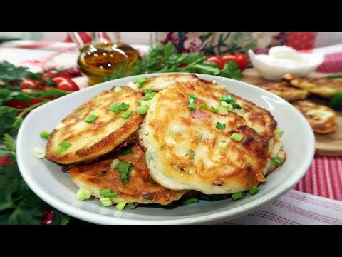Видео: Вкусные оладьи на кефире с сыром и колбасой. Быстрый и вкусный завтрак